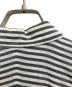 中古・古着 MARKAWARE (マーカウェア) COMFORT FIT SHIRT ORGANIC COTTON STRIPE グレー×ホワイト サイズ:3：7000円