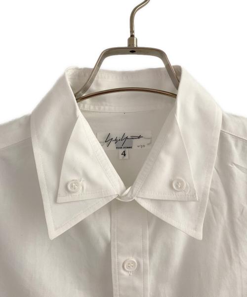 Yohji Yamamoto pour homme（ヨウジヤマモト プールオム）Yohji Yamamoto pour homme (ヨウジヤマモト プールオム) 二重襟ブラウス ホワイト サイズ:4の古着・服飾アイテム