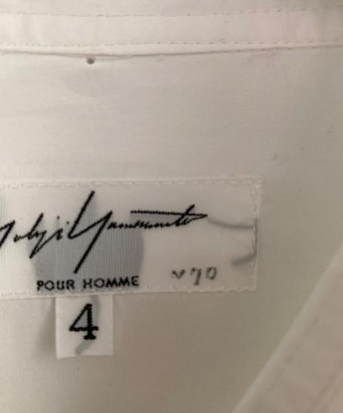Yohji Yamamoto pour homme（ヨウジヤマモト プールオム）Yohji Yamamoto pour homme (ヨウジヤマモト プールオム) 二重襟ブラウス ホワイト サイズ:4の古着・服飾アイテム