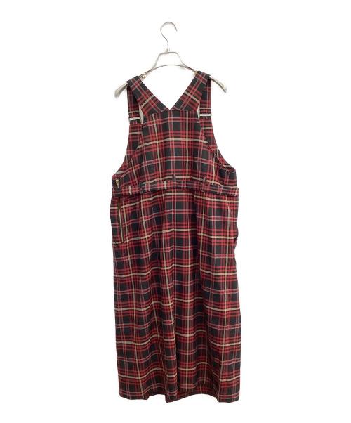 Jane Marple（ジェーンマープル）Jane Marple (ジェーンマープル) British check salopette dress レッド サイズ:Mの古着・服飾アイテム