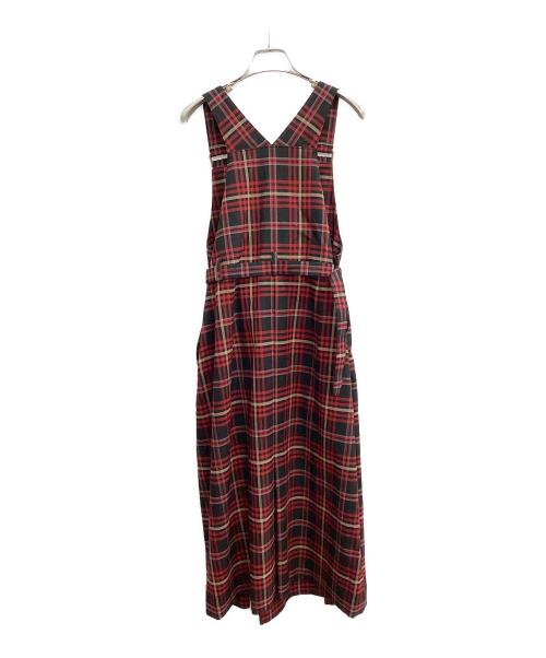 Jane Marple（ジェーンマープル）Jane Marple (ジェーンマープル) British check salopette dress レッド サイズ:Mの古着・服飾アイテム