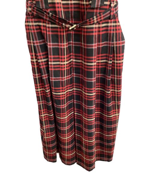 Jane Marple（ジェーンマープル）Jane Marple (ジェーンマープル) British check salopette dress レッド サイズ:Mの古着・服飾アイテム