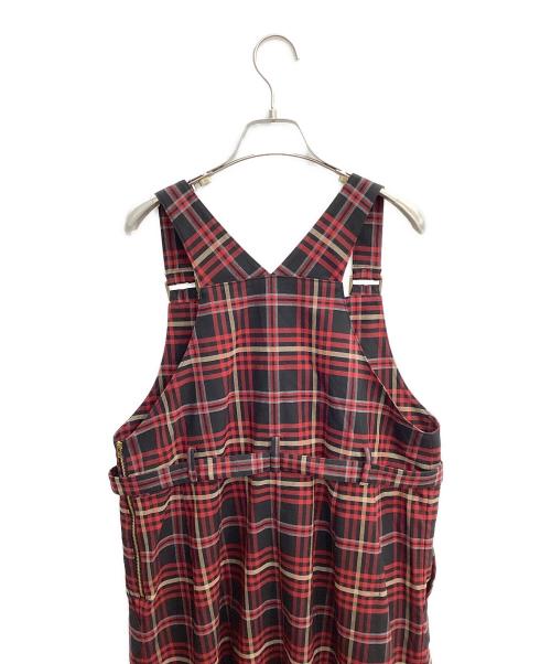 Jane Marple（ジェーンマープル）Jane Marple (ジェーンマープル) British check salopette dress レッド サイズ:Mの古着・服飾アイテム