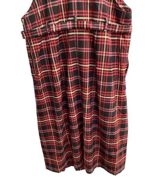 Jane Marple（ジェーンマープル）Jane Marple (ジェーンマープル) British check salopette dress レッド サイズ:Mの古着・服飾アイテム