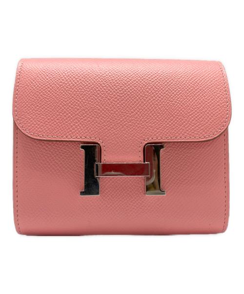 HERMES（エルメス）HERMES (エルメス) コンパクトウォレット ピンクの古着・服飾アイテム