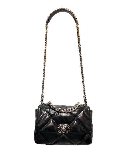 CHANEL（シャネル）CHANEL (シャネル) シャネル19 チェーンショルダーバッグ ブラック/シルバー金具 サイズ:25cmの古着・服飾アイテム
