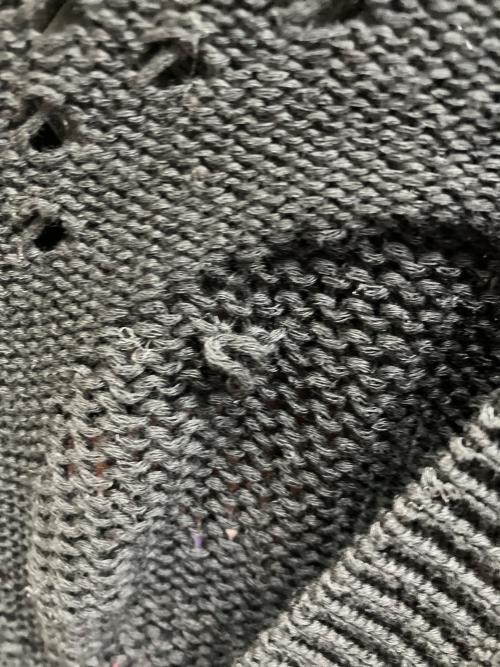 LAD MUSICIAN（ラッドミュージシャン）LAD MUSICIAN (ラッドミュージシャン) かぎ編みニットカーディガン ブラック サイズ:44の古着・服飾アイテム