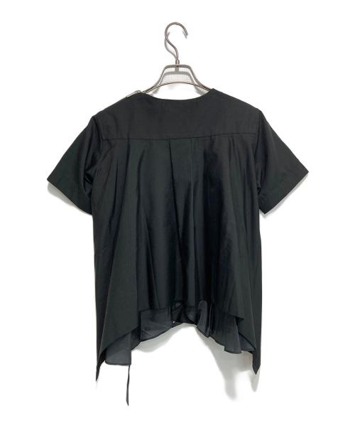 sacai（サカイ）sacai (サカイ) ショルダージップ ベルテッドカットソー ブラック サイズ:1の古着・服飾アイテム