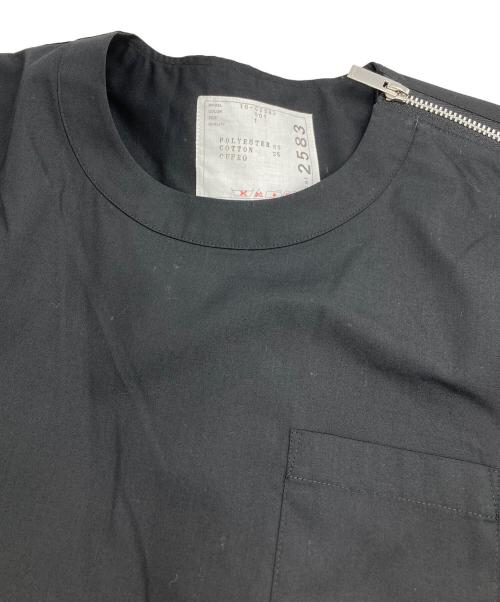sacai（サカイ）sacai (サカイ) ショルダージップ ベルテッドカットソー ブラック サイズ:1の古着・服飾アイテム