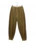 ENFOLD（エンフォルド）の古着「Shiny Taffeta プリーツ パンツ」｜カーキ