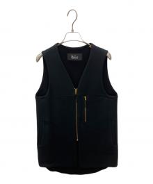 THE RERACS（ザ リラクス）の古着「ジップアップベスト　ジップ ロングジレ」｜ブラック