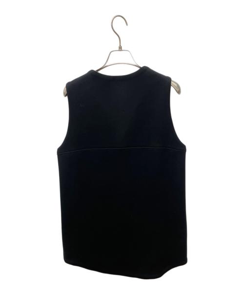 THE RERACS（ザ リラクス）THE RERACS (ザ リラクス) ジップアップベスト　ジップ ロングジレ ブラック サイズ:36の古着・服飾アイテム