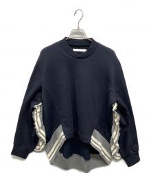 Ujoh（ウジョー）の古着「フリルスウェット」｜ネイビー