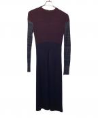 Chloeクロエ）の古着「ニットワンピース」｜レッド×ネイビー