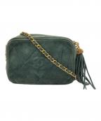 CHANELシャネル）の古着「チェーンショルダーバッグ」｜グリーン