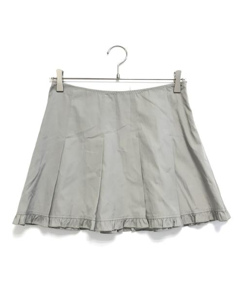 MIU MIU（ミュウミュウ）MIU MIU (ミュウミュウ) ミニスカート グレー サイズ:42 未使用品の古着・服飾アイテム