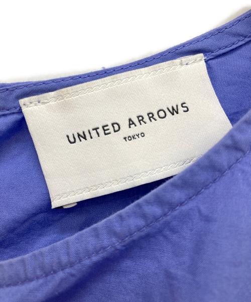 UNITED ARROWS（ユナイテッドアローズ）UNITED ARROWS (ユナイテッドアローズ) コットンシルクタックワンピース パープル サイズ:38の古着・服飾アイテム