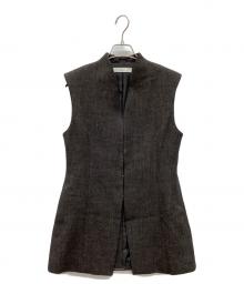 Louren（ローレン）の古着「SHARKSKIN SHAPE VEST」｜ブラック