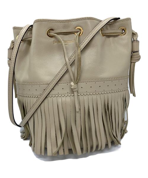 J&M DAVIDSON（ジェイ＆エム デヴィッドソン）J&M DAVIDSON (ジェイ＆エム デヴィッドソン) フリンジショルダーバッグ ベージュの古着・服飾アイテム