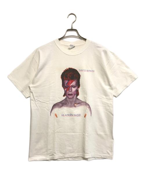 アーティストTシャツ（アーティストTシャツ）アーティストTシャツ (アーティストTシャツ) DAVID BOWIE(デヴィット・ボウイ) アーティストTシャツ ホワイト サイズ:Lの古着・服飾アイテム