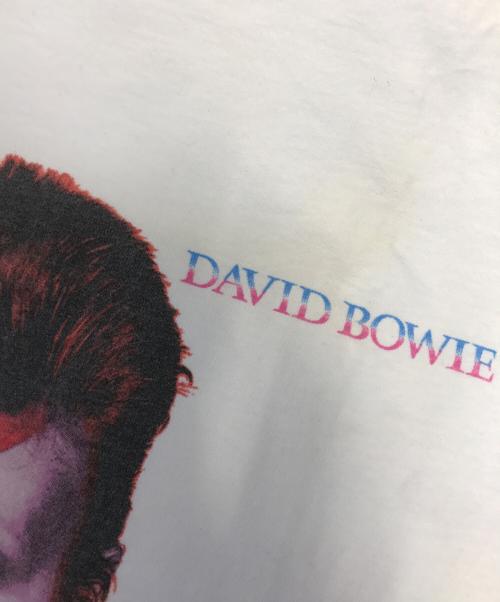 アーティストTシャツ（アーティストTシャツ）アーティストTシャツ (アーティストTシャツ) DAVID BOWIE(デヴィット・ボウイ) アーティストTシャツ ホワイト サイズ:Lの古着・服飾アイテム