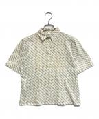 CELINEセリーヌ）の古着「総柄ポロシャツ」｜ホワイト