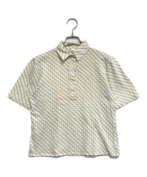 CELINE（セリーヌ）CELINE (セリーヌ) 総柄ポロシャツ ホワイト サイズ:38の古着・服飾アイテム