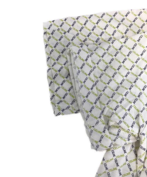 CELINE（セリーヌ）CELINE (セリーヌ) 総柄ポロシャツ ホワイト サイズ:38の古着・服飾アイテム