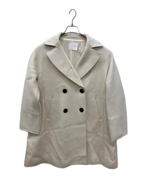 CINOH（チノ）CINOH (チノ) オーバーサイズピーコート ホワイト サイズ:Ｓの古着・服飾アイテム