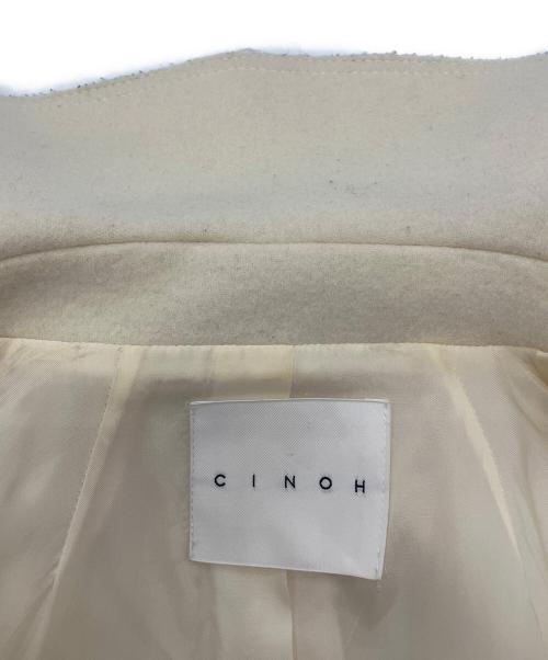 CINOH（チノ）CINOH (チノ) オーバーサイズピーコート ホワイト サイズ:Ｓの古着・服飾アイテム