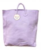 YOUNG & OLSEN The DRYGOODS STOREヤングアンドオルセン ザ ドライグッズストア）の古着「EMBOSSED LEATHER TOTE L」｜ラベンダー