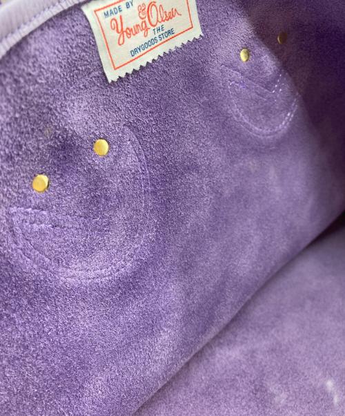 YOUNG & OLSEN The DRYGOODS STORE（ヤングアンドオルセン ザ ドライグッズストア）YOUNG & OLSEN The DRYGOODS STORE (ヤングアンドオルセン ザ ドライグッズストア) EMBOSSED LEATHER TOTE L ラベンダー 未使用品の古着・服飾アイテム