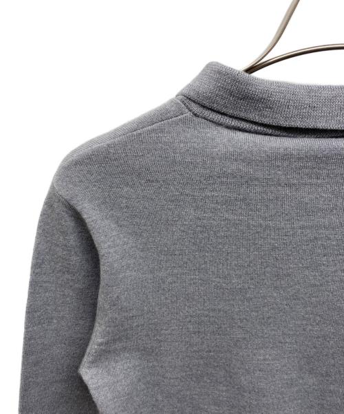 gajess（ガジェス）gajess (ガジェス) Kanon Logo Polo Knit　カノン ロゴ ポロ ニット グレー サイズ:36の古着・服飾アイテム