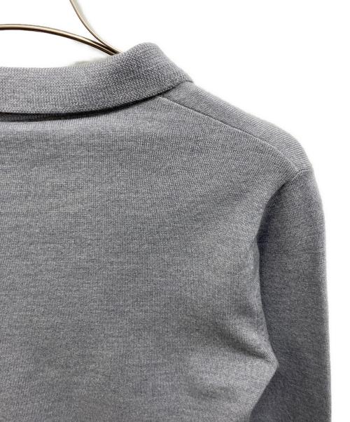 gajess（ガジェス）gajess (ガジェス) Kanon Logo Polo Knit　カノン ロゴ ポロ ニット グレー サイズ:36の古着・服飾アイテム