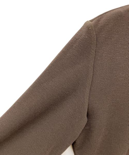 CLANE（クラネ）CLANE (クラネ) POWER SHOULDER POLO TOPS ブラウン サイズ:1の古着・服飾アイテム