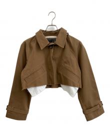 LEINWANDE（ラインヴァンド）の古着「Cropped Trench Jacket」｜カーキ