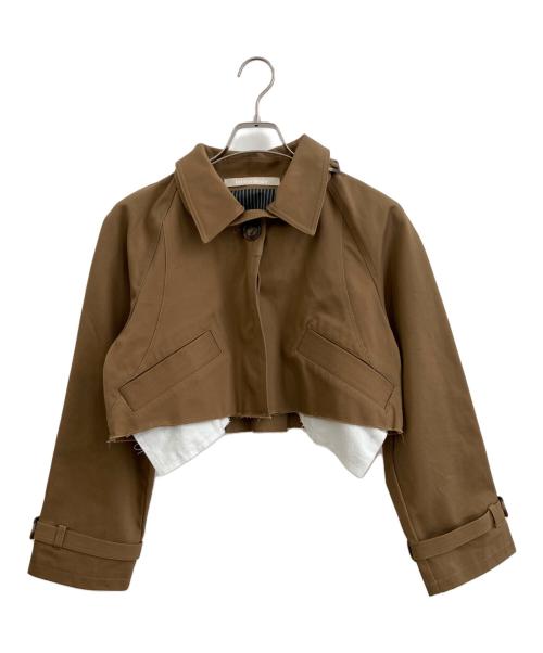 LEINWANDE（ラインヴァンド）LEINWANDE (ラインヴァンド) Cropped Trench Jacket カーキ サイズ:Fの古着・服飾アイテム