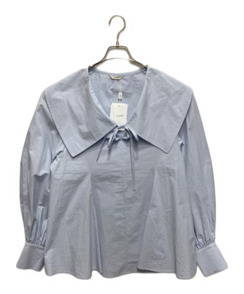CLANE（クラネ）CLANE (クラネ) BIG COLLAR DRAWSTRING BLOUSE ライトブルー サイズ:1 未使用品の古着・服飾アイテム