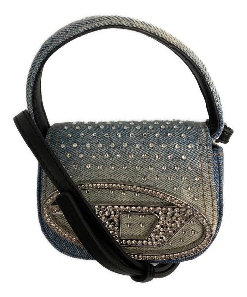 DIESEL（ディーゼル）DIESEL (ディーゼル) 1DR XS デニムビジューショルダーバッグ ブルー サイズ:表記なしの古着・服飾アイテム