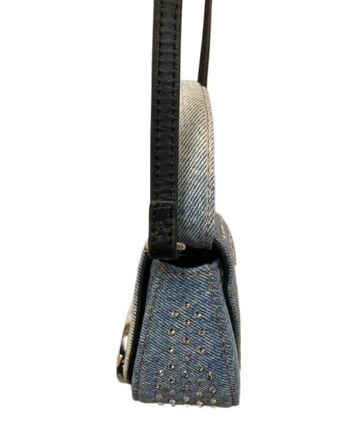 DIESEL（ディーゼル）DIESEL (ディーゼル) 1DR XS デニムビジューショルダーバッグ ブルー サイズ:表記なしの古着・服飾アイテム