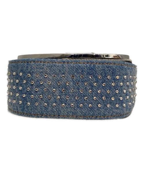 DIESEL（ディーゼル）DIESEL (ディーゼル) 1DR XS デニムビジューショルダーバッグ ブルー サイズ:表記なしの古着・服飾アイテム