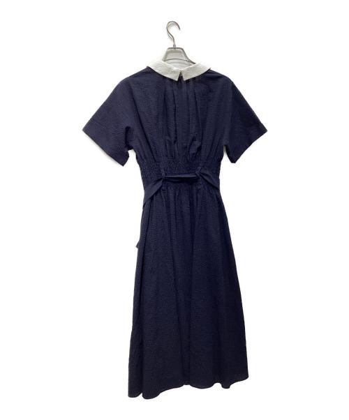 JUSGLITTY（ジャスグリッティー）JUSGLITTY (ジャスグリッティー) シャーリングシャツワンピース　45264900 ネイビー サイズ:1 未使用品の古着・服飾アイテム