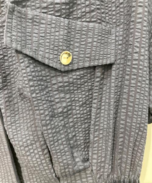 JUSGLITTY（ジャスグリッティー）JUSGLITTY (ジャスグリッティー) シャーリングシャツワンピース　45264900 ネイビー サイズ:1 未使用品の古着・服飾アイテム