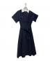 JUSGLITTY（ジャスグリッティー）の古着「シャーリングシャツワンピース　45264900」｜ネイビー