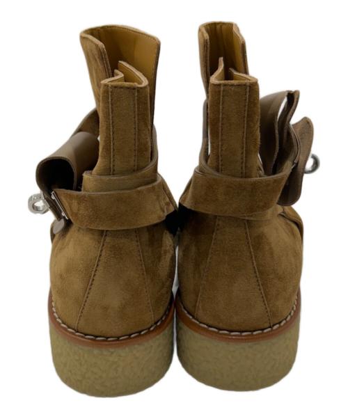 HERMES（エルメス）HERMES (エルメス) ケリーバックルスウェードブーツ ブラウン サイズ:36.5の古着・服飾アイテム