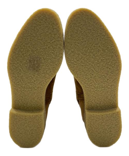 HERMES（エルメス）HERMES (エルメス) ケリーバックルスウェードブーツ ブラウン サイズ:36.5の古着・服飾アイテム