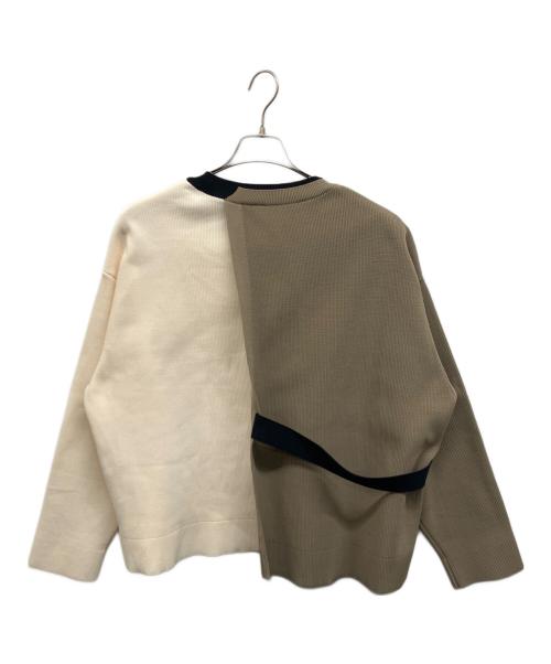 CULLNI（クルニ）CULLNI (クルニ) Tie-Locked Layered Knit ベージュ×アイボリー サイズ:1の古着・服飾アイテム