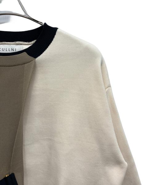 CULLNI（クルニ）CULLNI (クルニ) Tie-Locked Layered Knit ベージュ×アイボリー サイズ:1の古着・服飾アイテム