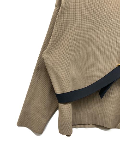 CULLNI（クルニ）CULLNI (クルニ) Tie-Locked Layered Knit ベージュ×アイボリー サイズ:1の古着・服飾アイテム