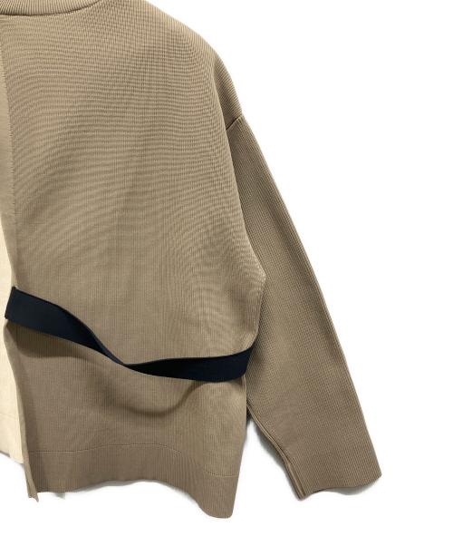CULLNI（クルニ）CULLNI (クルニ) Tie-Locked Layered Knit ベージュ×アイボリー サイズ:1の古着・服飾アイテム